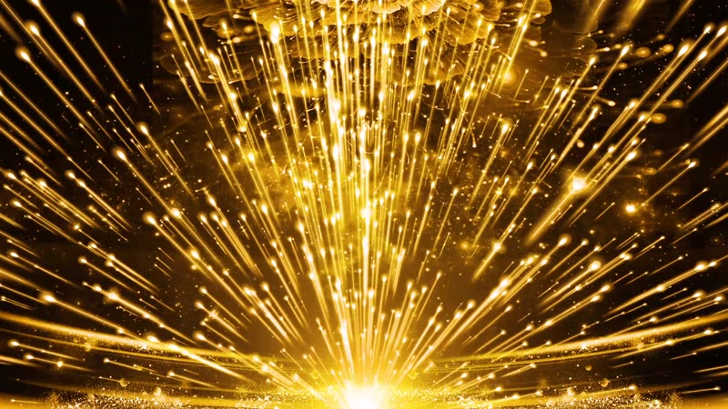 华丽金色粒子LED舞台