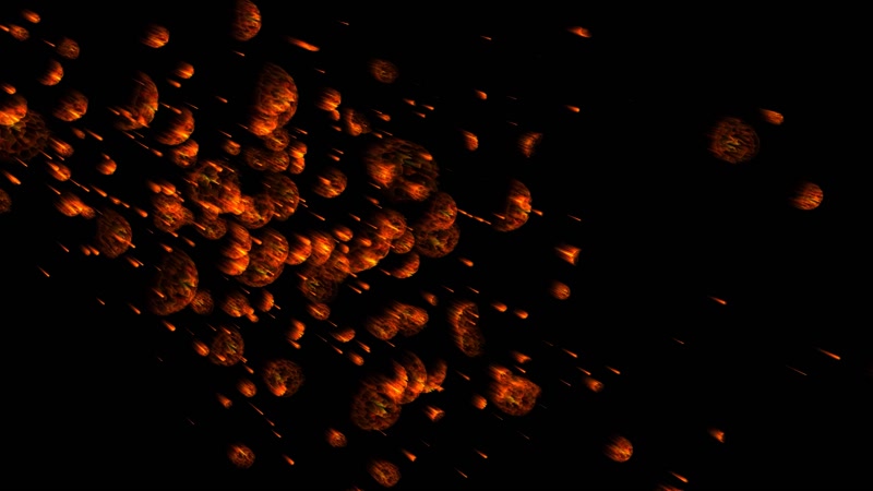 4K飞舞的火球舞台背景视频