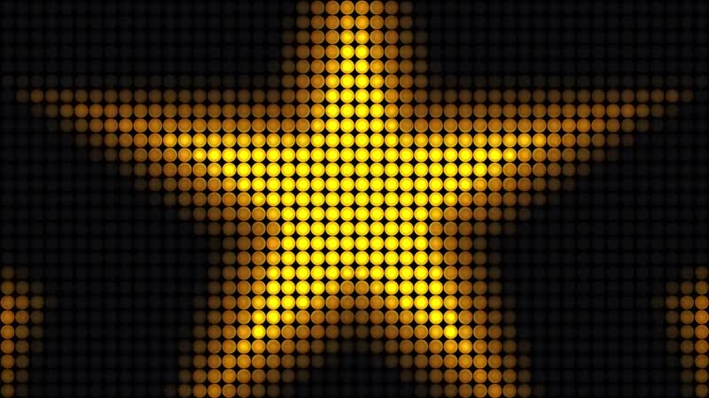 五角星动感LED灯泡背景