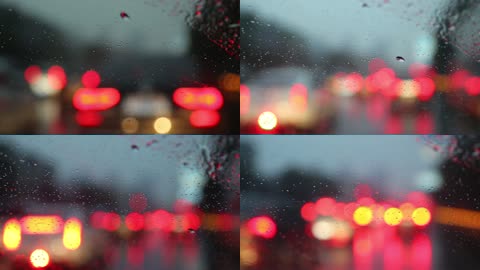 下雨汽车玻璃