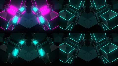 劲爆动感机械风格vj背景