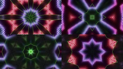 复古夜店VJ抽象灯光万花筒