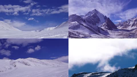 帕米尔高原的雪与云高清延时实拍