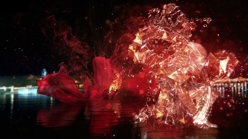 水晶人跳舞现代舞背景视频led背景素材