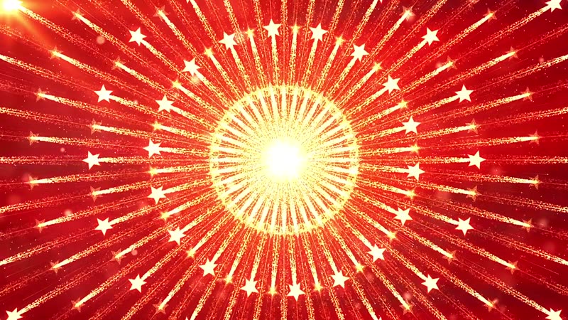 红色喜庆粒子发散晚会背景视频素材