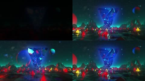 4K酷炫砖石激光射线vj视频