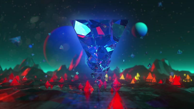 4K酷炫砖石激光射线vj视频