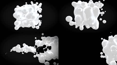 4K极品黑白流体节奏闪烁led背景视频