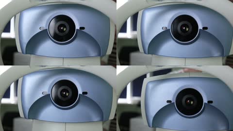 高清现代自动医疗机器检查眼球实拍