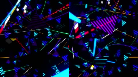 三角体节奏绚丽vj背景