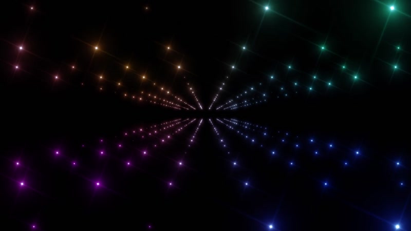 炫酷唯美缤纷光效粒子条形隧道视觉闪烁舞台场景LED背景视频素材