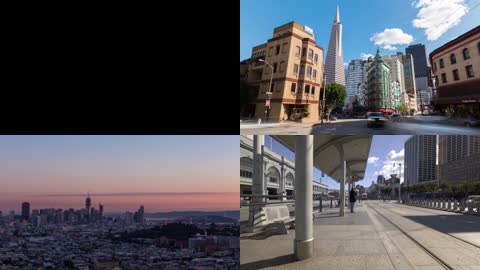 美丽繁华的旧金山旅游城市延时摄影