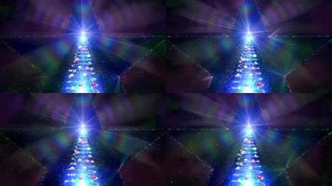 圣诞节树动感时尚唯美梦幻粒子背景