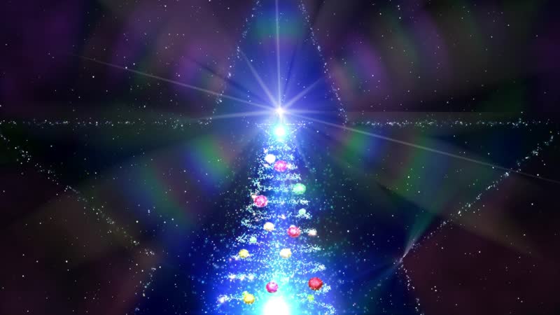 圣诞节树动感时尚唯美梦幻粒子背景