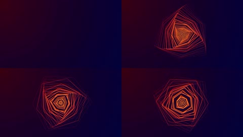 极品三角橙色循环素材