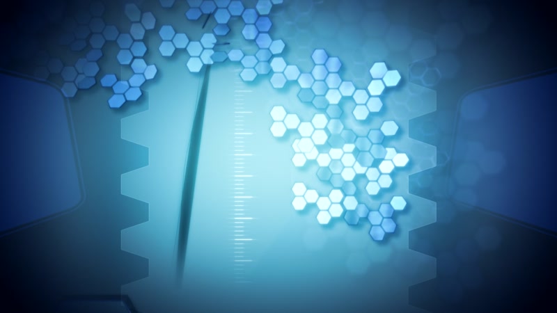 医学研究细胞生物方块粒子动态模拟