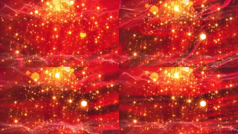 红金粒子星光动态背景辅助视频素材