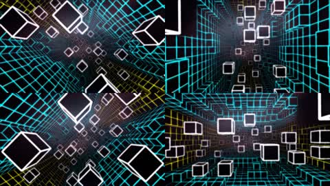 三维方块隧道循环