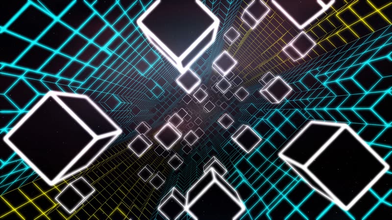 三维方块隧道循环