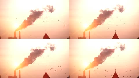 工业污染排放烟雾