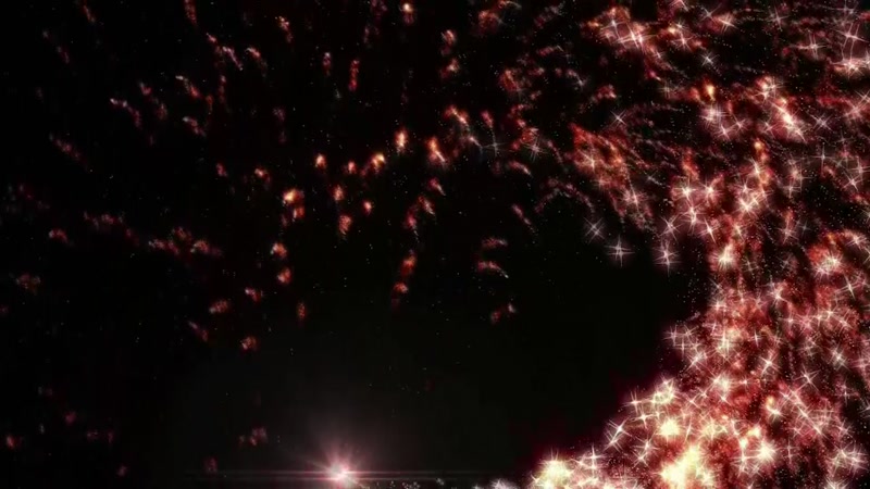 黄色浪漫粒子扫光星光背景