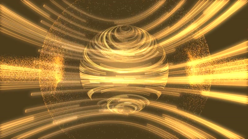 华丽高端金色粒子漂浮