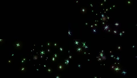 华丽繁星飞舞光效星星散发漂浮梦幻画面视觉冲击LED背景视频素材