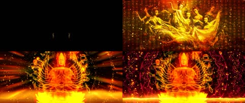 高清宽屏飞天千手观音背景视频