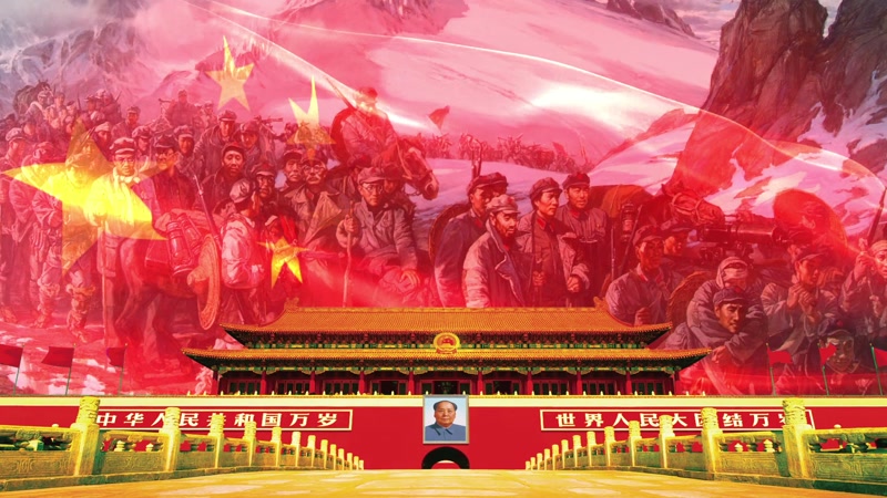 天安门长征五星红旗共产党