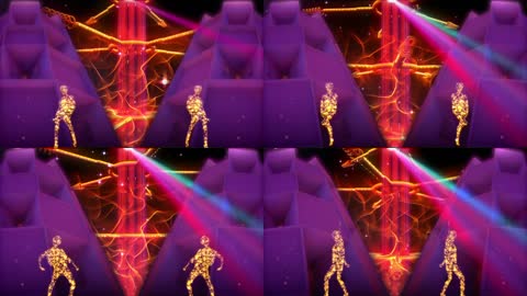 人物剪影舞蹈夜店跳舞火焰