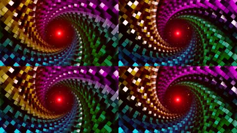 七彩绚丽隧道背景