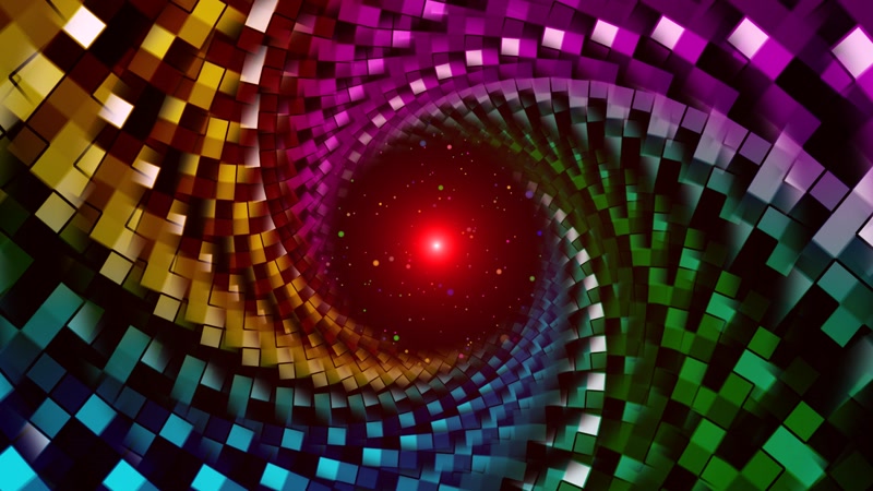 七彩绚丽隧道背景