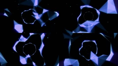 科幻粒子穿梭隧道循环