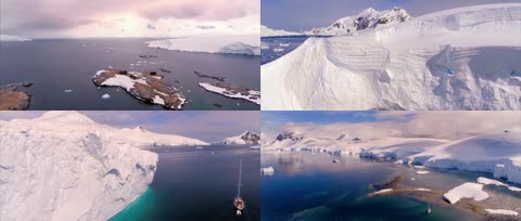 实拍南极洲震撼唯美冰河世界自然美景
