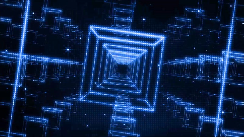 蓝色激光线条动感背景