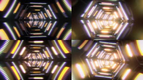 急速灯光隧道穿梭