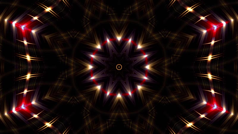 金红色夜店VJ灯光万花筒