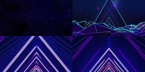 光效动感几何棱角地形酒吧led