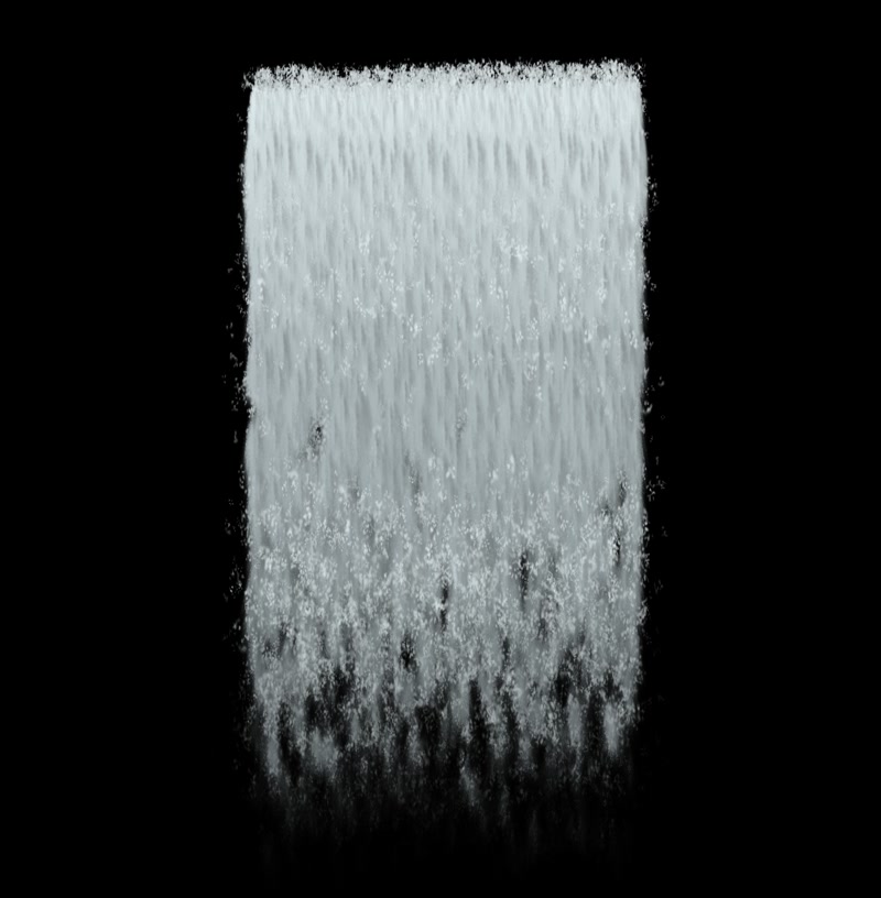 瀑布流水带通道