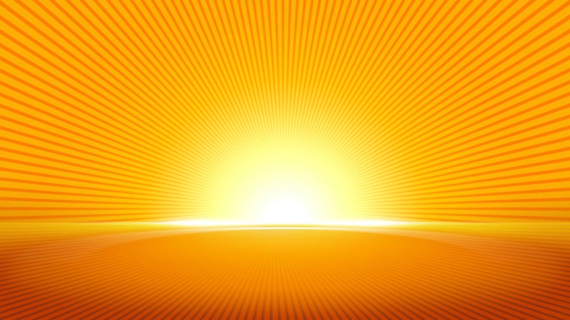 光芒万丈日出卡通背景