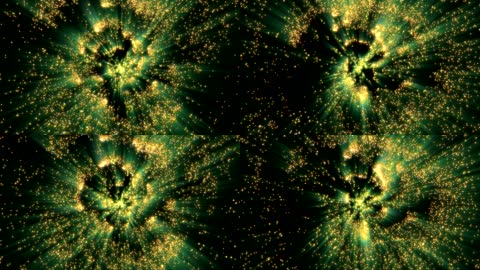 金色光线粒子旋转