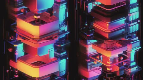 炫酷梦幻五彩风格动感