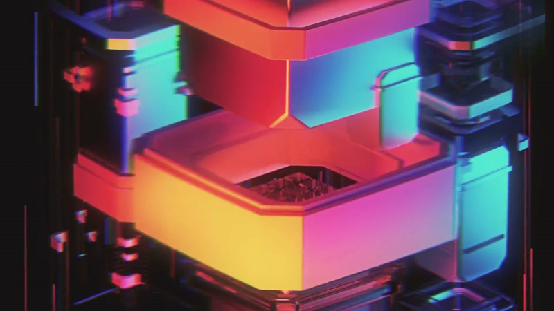 炫酷梦幻五彩风格动感