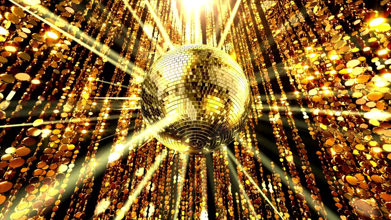 大气金色Disco动感闪烁led视频