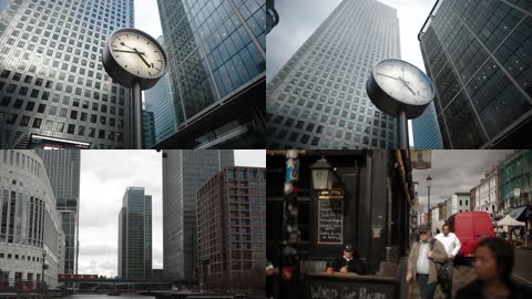 科技城市延时摄影钟表