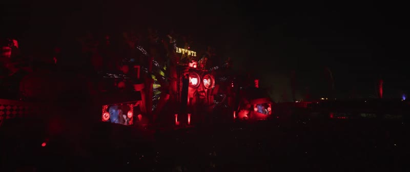 航拍大型派对音乐节演唱会激情现场