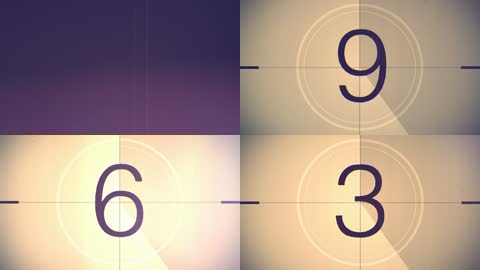 动感光圈旋转闪光四格底纹数字倒计时