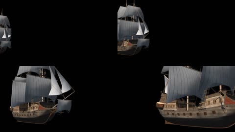 帆船航行通道合成素材