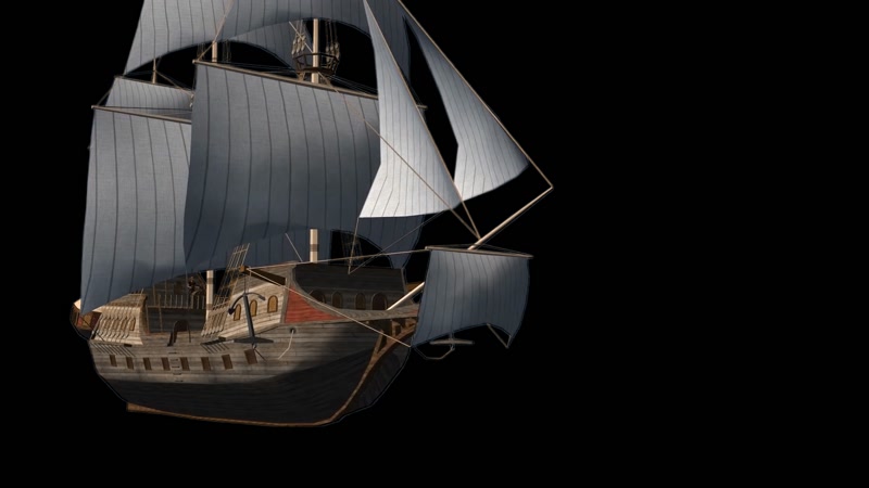 帆船航行通道合成素材 帆船航行通道合成素材