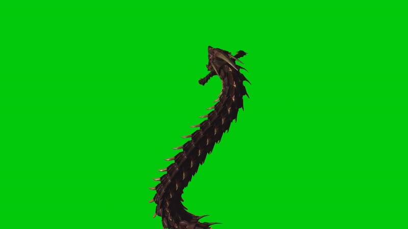 绿屏怪物龙特效抠像素材